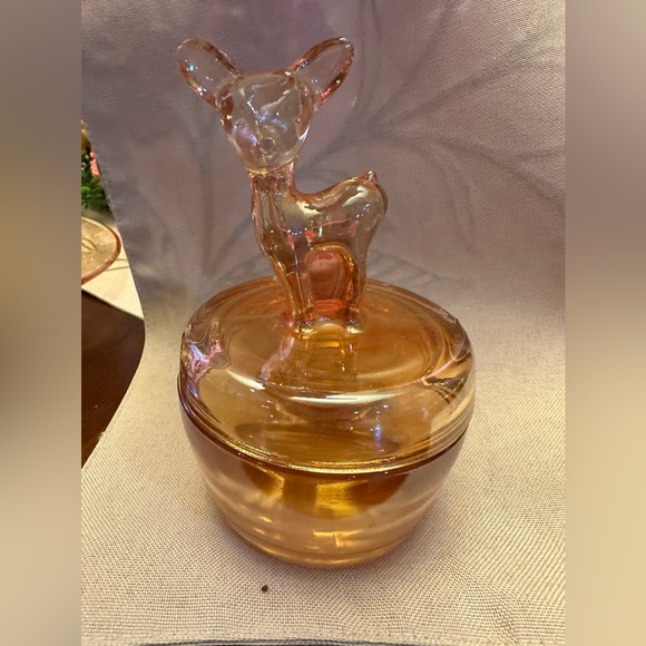 Vintage Glass Deer Dish - Picture 2 of 3